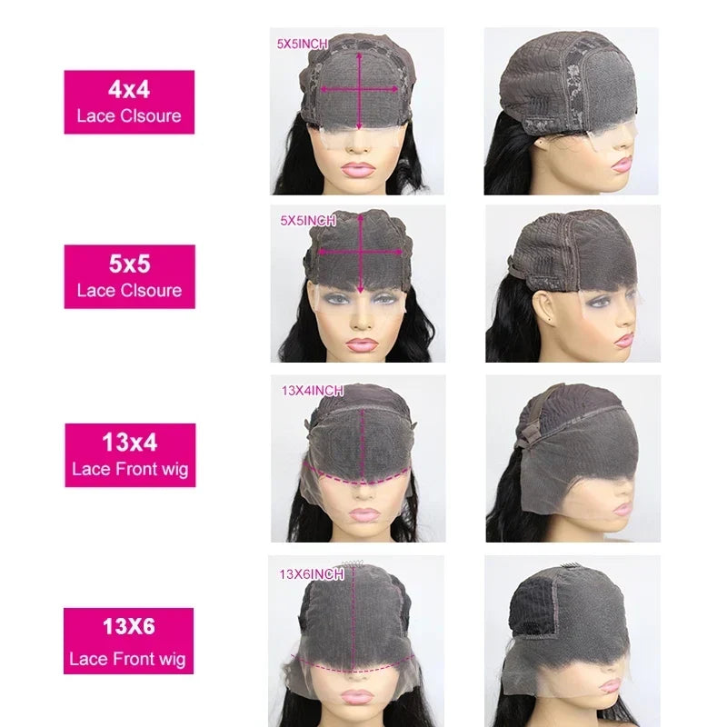 Berrys Fashion Hair Water Wave 13x6 HD Lace Frontal Wig Peruvian 250% Water Wave Lace Frontal Wig 5x5 Lace Closure Wig For Women