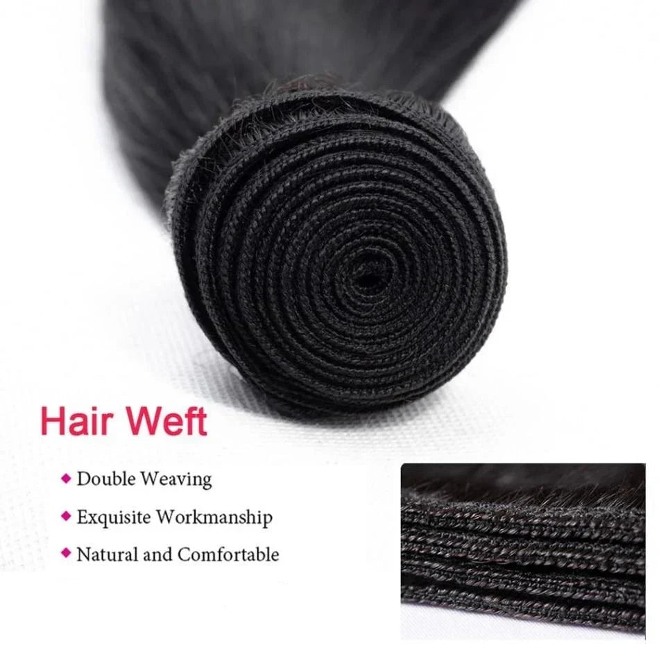 Bone Straight 1/3/4 Pcs Bundles Human Hair Bundles Virgin Hair With Unprocessed Natural Black Hair Extensions 26 28 30 Inch