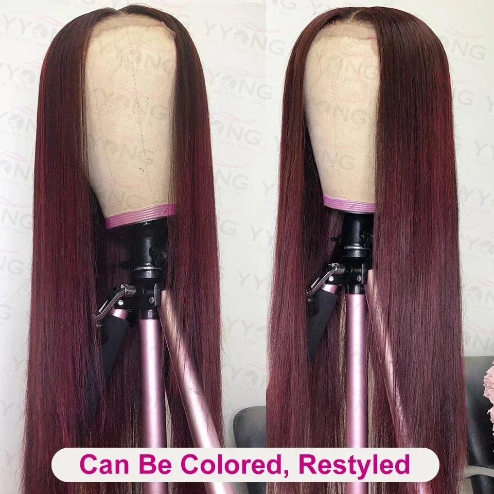 13x6 HD Transparent Straight Lace Front Human Hair Wigs For Women 180% Pre Plucked 4x4 Closure Wig 30 Inch 13x4 Lace Frontal Wig