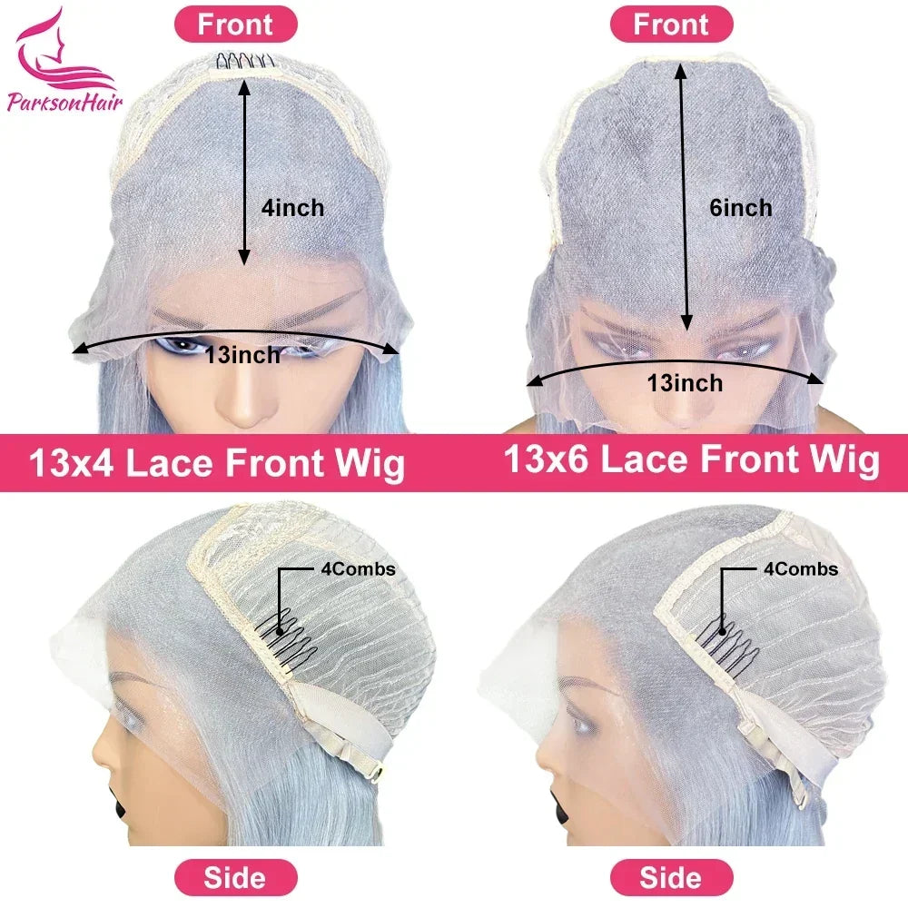 Wear Go Glueless Wig Grey 13x6 HD Transparent Lace Frontal Loose Wave Wigs For Women 613 Colored 13x4 Lace Front Human Hair Wigs